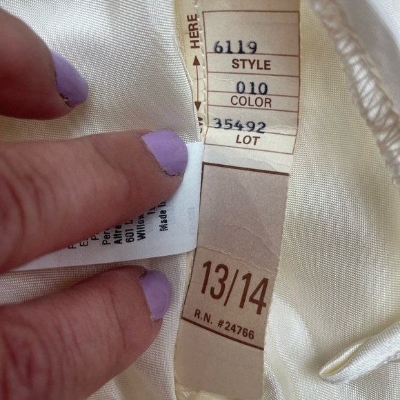 Alfred Angelo Ivory 1970s Wedding Dress Vintage 13 14 - Picture 12 of 16